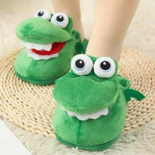 Crocodile Plush Slippers-Trenzil