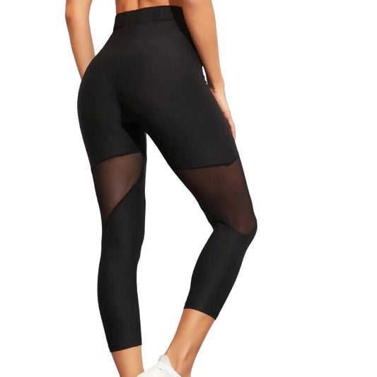 High-Waist Elastic Gym Leggings-Trenzil
